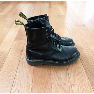 Dr. Martens 1460 Pascal Smooth Leather Lace-up Boots Black AW004 Womens Size 7